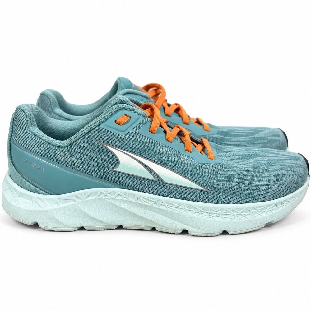 Altra Rivera Womens 8 Teal Blue Orange Running Shoes Zero Drop Athletic Sneakers